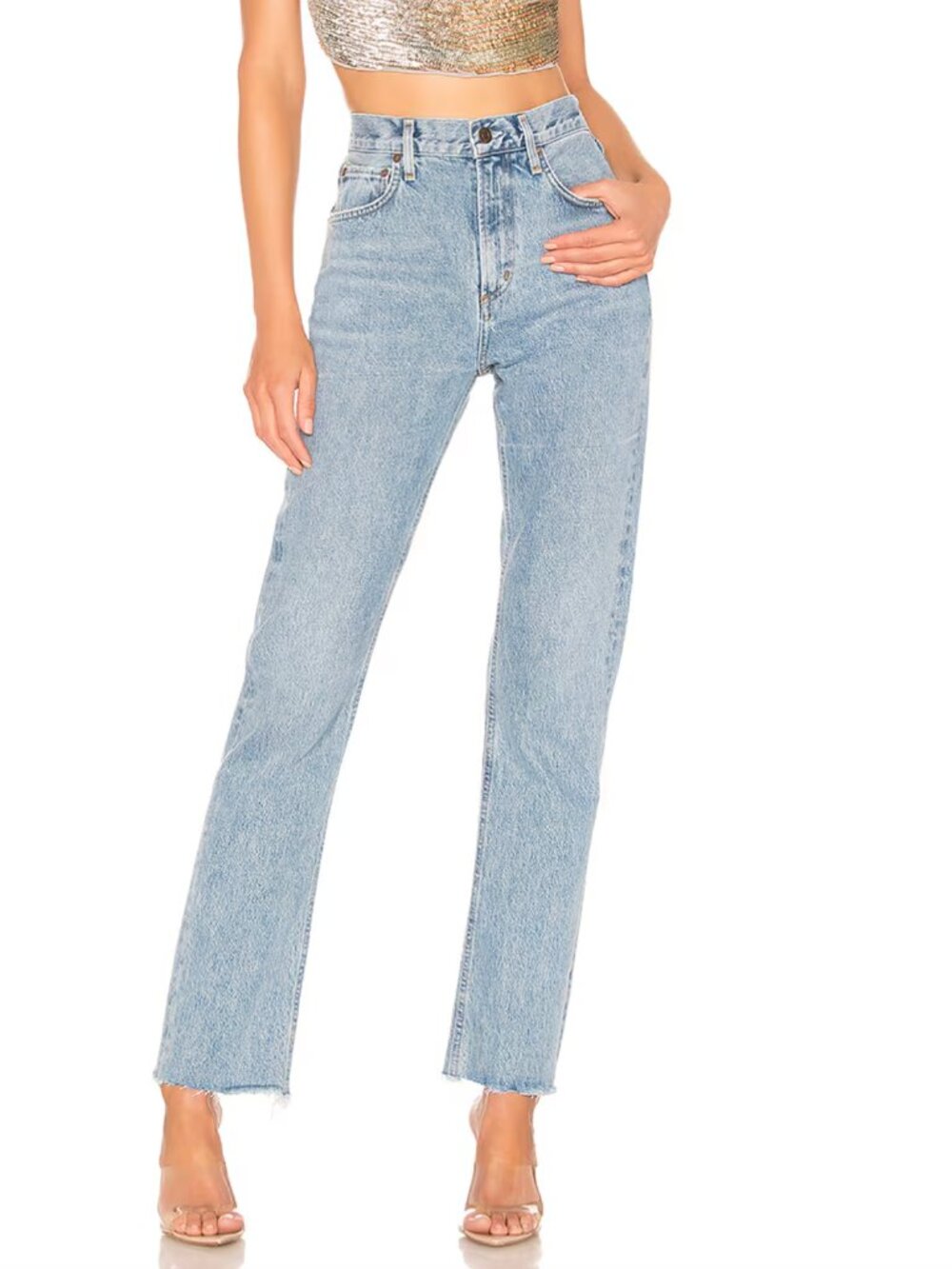 AGOLDE Cherie High Rise Straight Jeans 24W